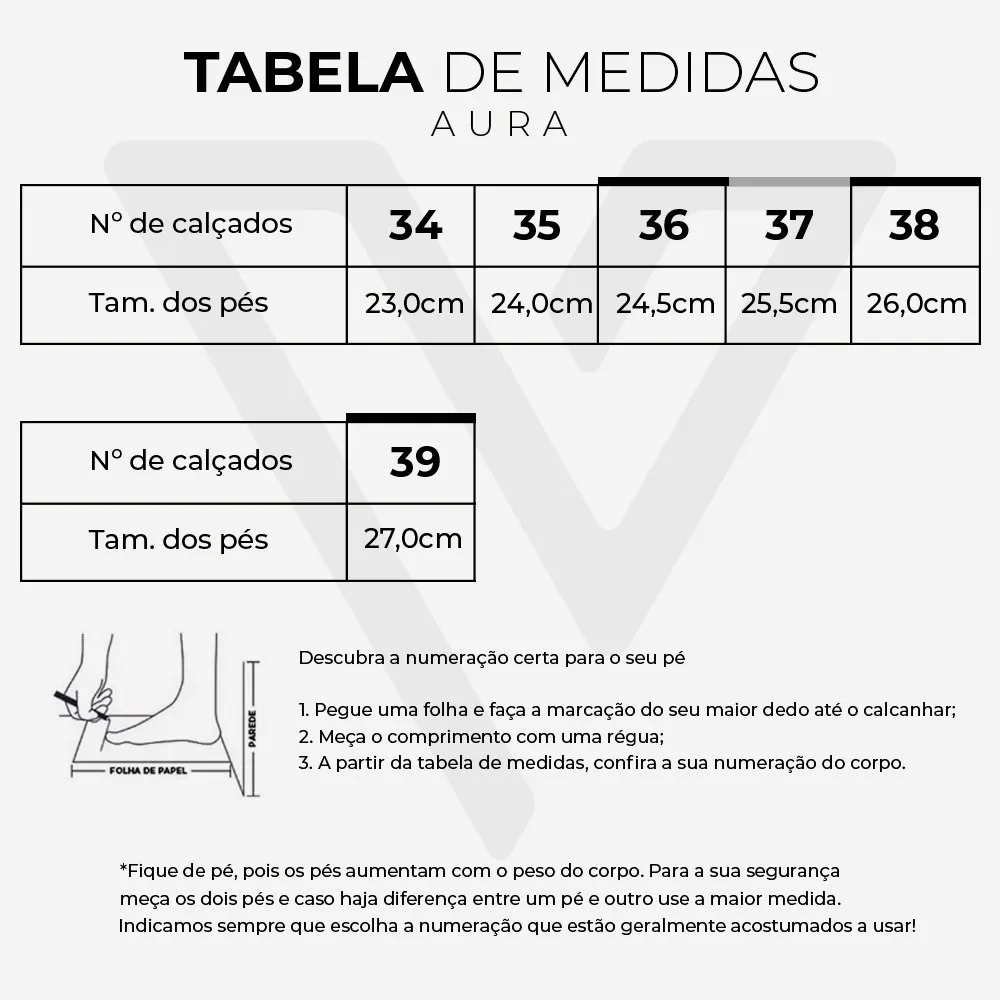 Tabela de medidas