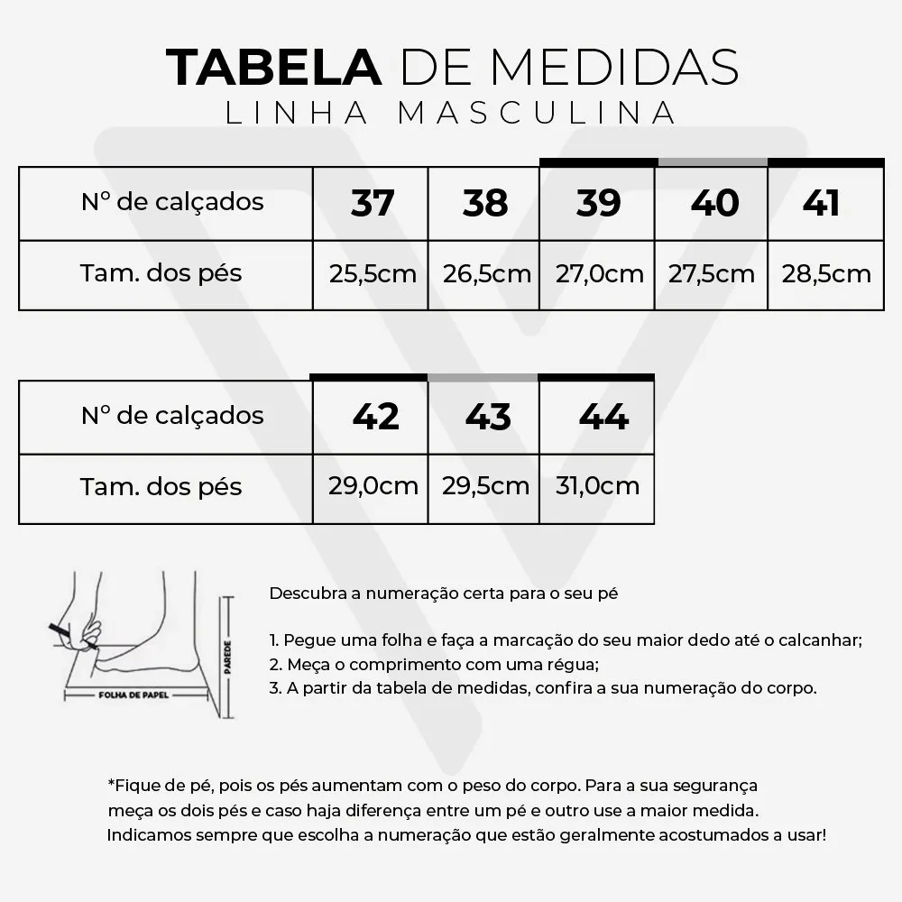 Tabela de medidas